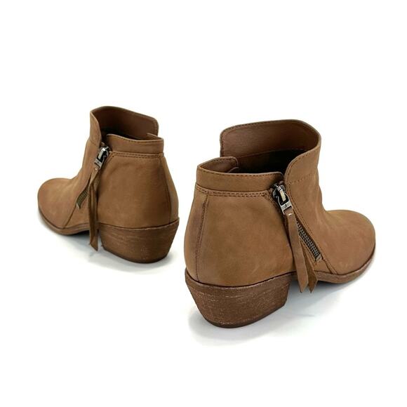 Sam Edelman Packer Women Tan Ankle Boot Sz 8 Soft Leather Low Cuban Heel Bootie - Picture 3 of 16